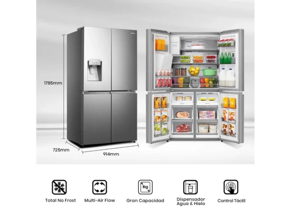 Frigorífico Americano HISENSE RQ760N4SASE (No Frost - 178.5 cm - 597 L - Inox) - Imagen 5